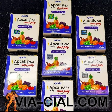 Apcalis-SX Fruit Gel 7 Sachets Gelée Orale 20mg (Tadalafil, Ajanta)