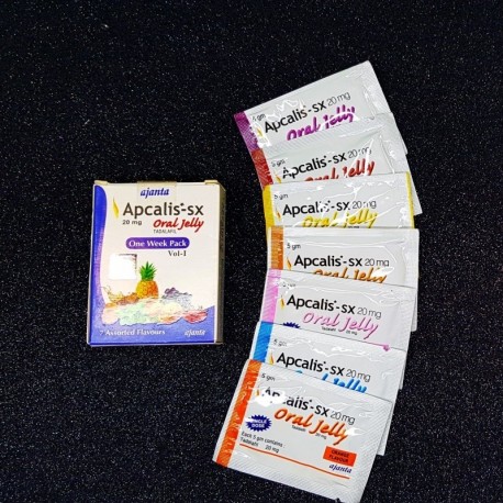 Apcalis-SX Fruit Gel 7 Sobres Gelatina Oral 20mg (Tadalafil, Ajanta)